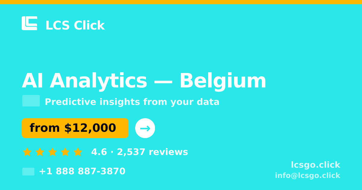 AI Analytics in Ghent — from $13,500, rated 4.9/5 by 627 clients. LCS Click.