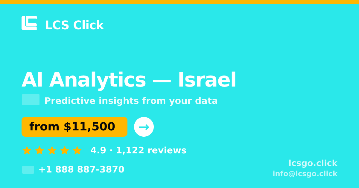 AI Analytics in Jerusalem — from $10,500, rated 4.6/5 by 1874 clients. LCS Click.
