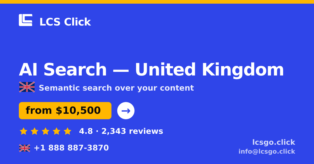 AI Search in Glasgow — from $8,100, rated 4.7/5 by 3355 clients. LCS Click.
