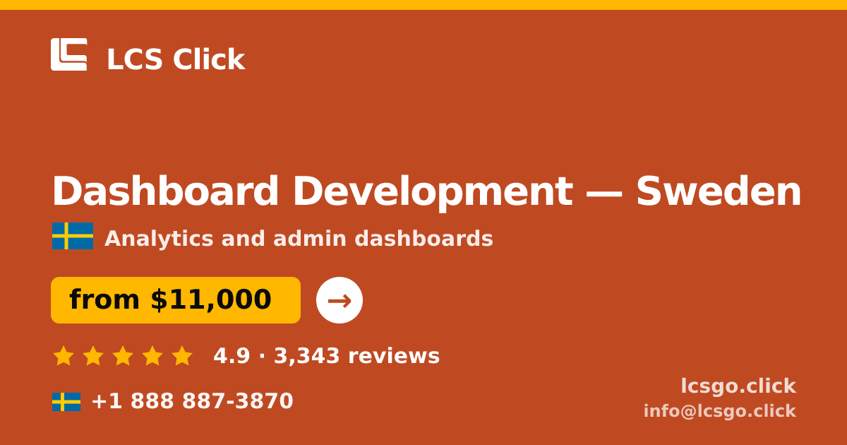 Dashboard Development in Gothenburg — from $13,000, rated 4.6/5 by 1226 clients. LCS Click.