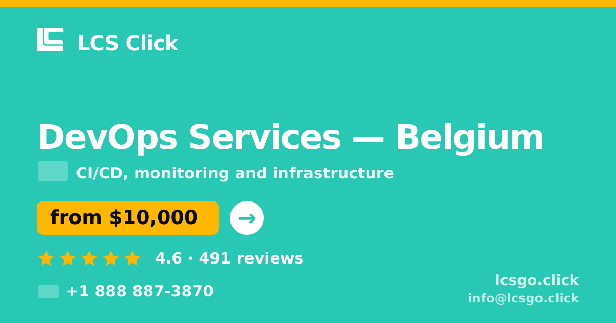 DevOps Services in Antwerp — from $9,300/mo, rated 5/5 by 1889 clients. LCS Click.