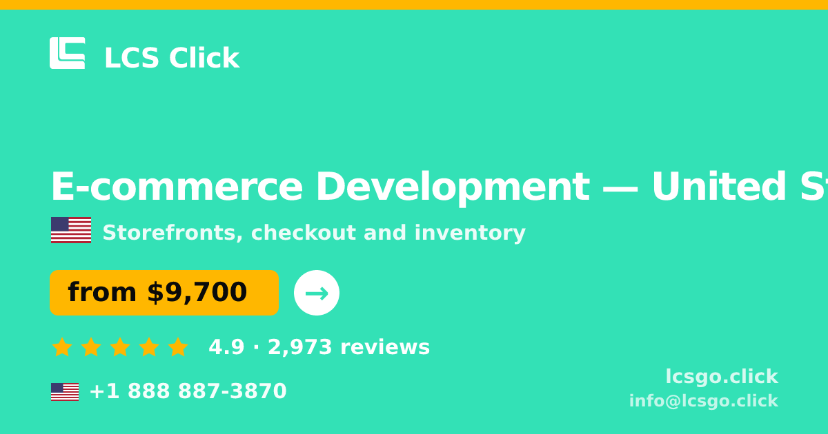 E-commerce Development in Columbus — from $12,500, rated 4.6/5 by 2607 clients. LCS Click.
