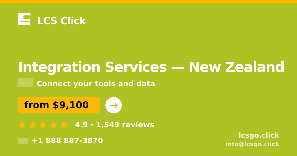 Integration Services in Wellington — from $6,900, rated 4.9/5 by 1617 clients. LCS Click.