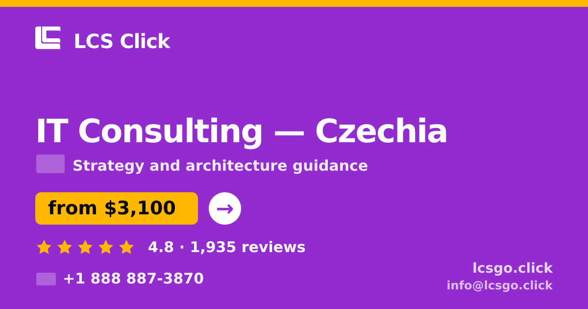 IT Consulting in Czechia — from $3,100, rated 4.8/5 by 1935 clients. LCS Click.