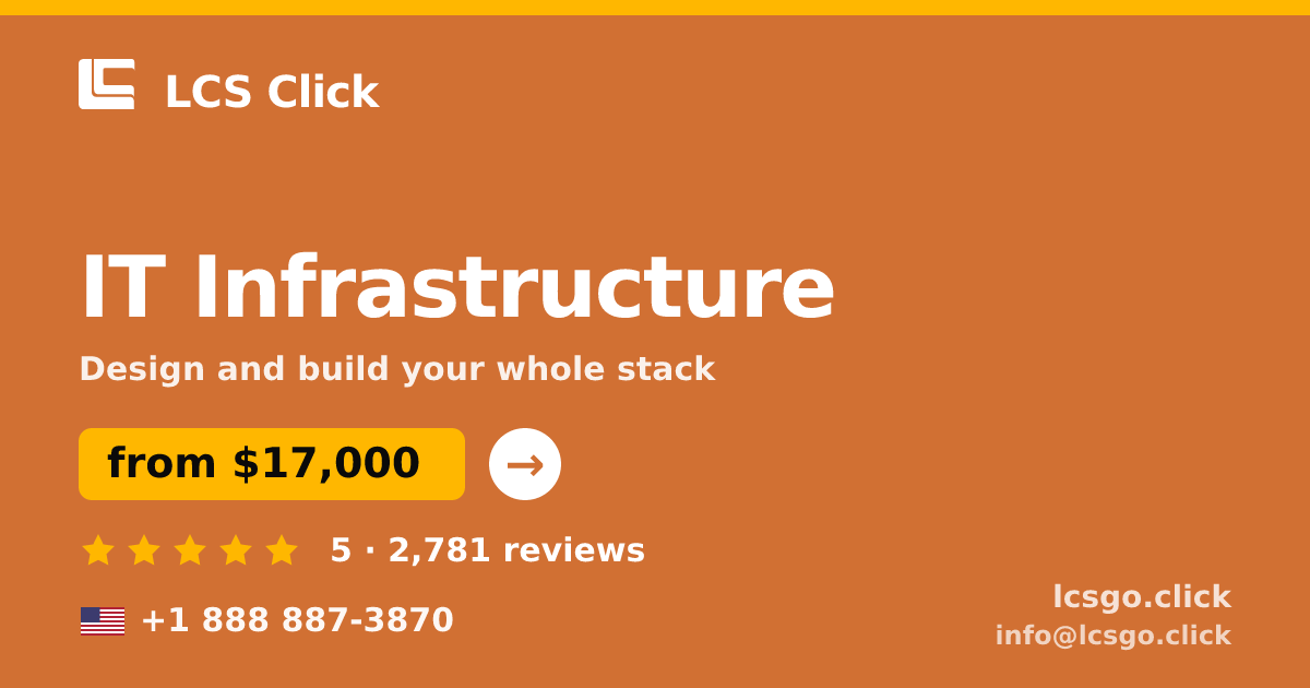 IT Infrastructure in the USA — from $17,000, rated 5/5 by 2781 clients. LCS Click.