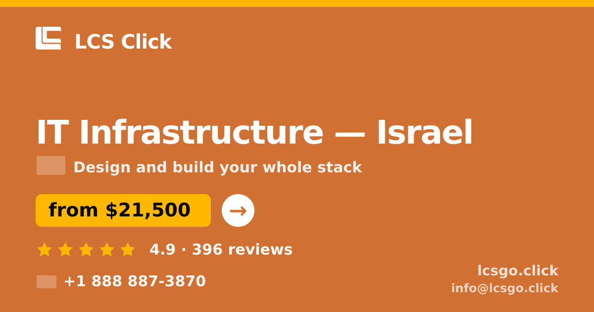 IT Infrastructure in Israel — from $21,500, rated 4.9/5 by 396 clients. LCS Click.