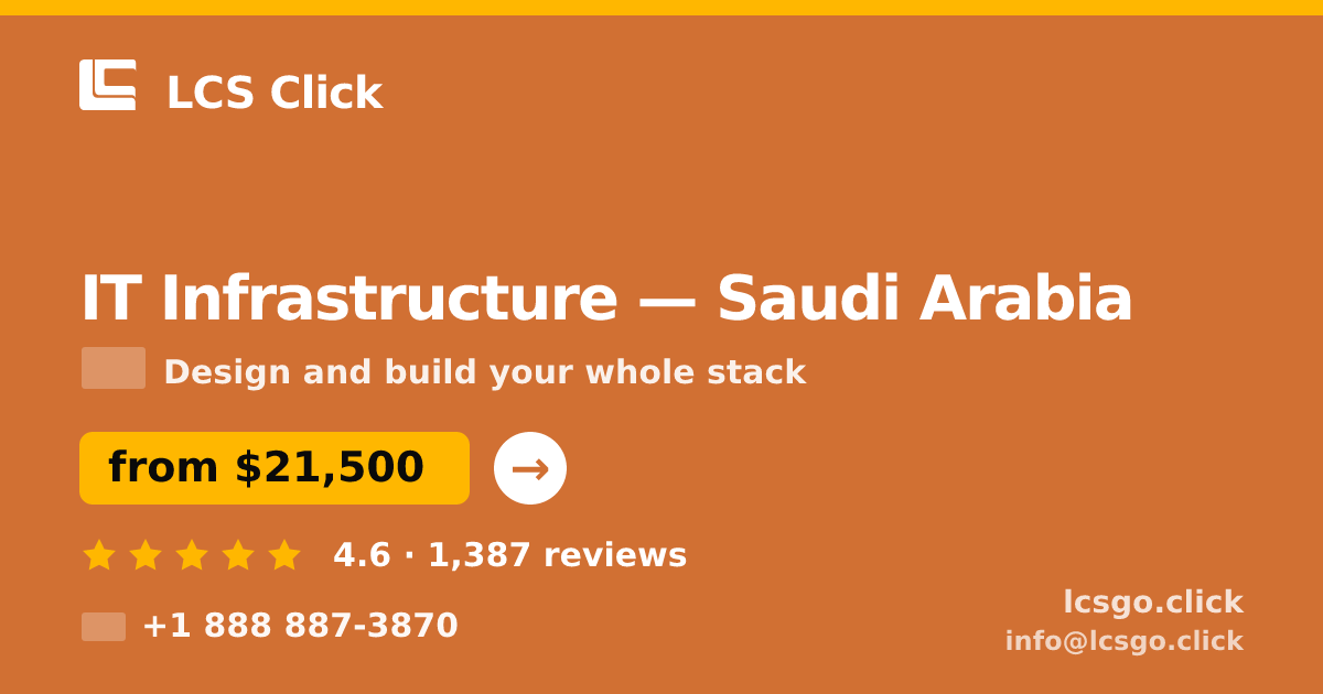 IT Infrastructure in Jeddah — from $29,500, rated 4.6/5 by 2817 clients. LCS Click.