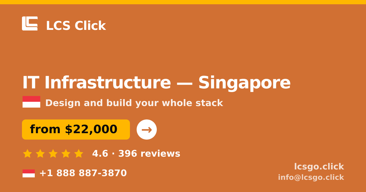 IT Infrastructure in Singapore — from $22,000, rated 4.6/5 by 396 clients. LCS Click.