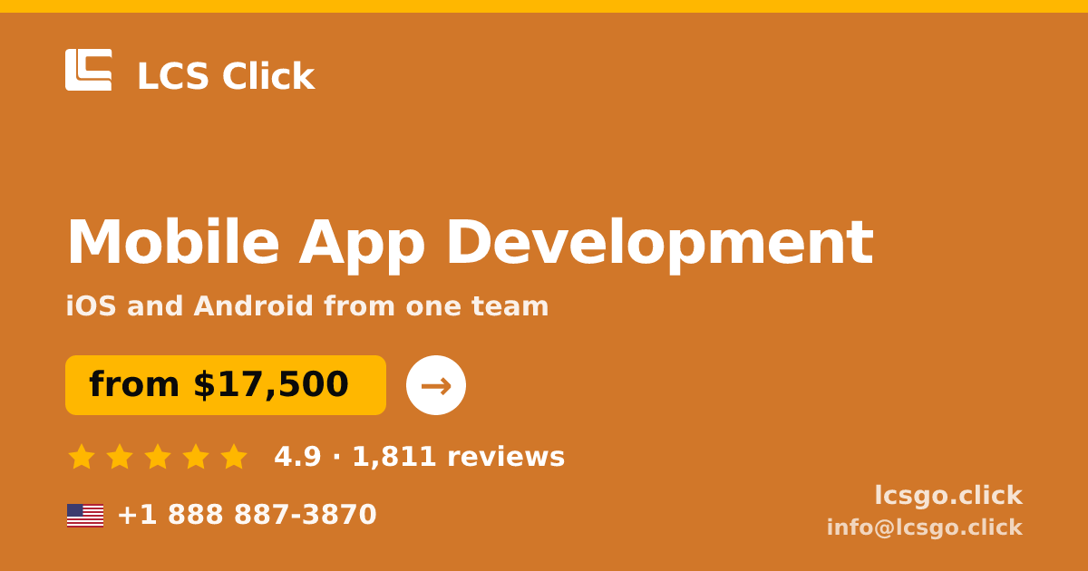 Mobile App Development in the USA — from $17,500, rated 4.9/5 by 1811 clients. LCS Click.