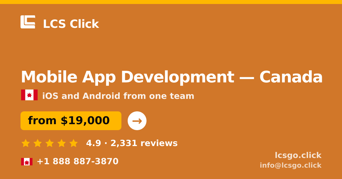 Mobile App Development in Calgary — from $15,500, rated 4.6/5 by 858 clients. LCS Click.