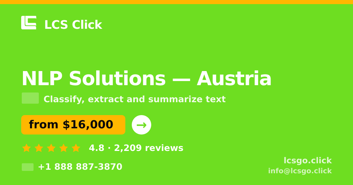 NLP Solutions in Austria — from $16,000, rated 4.8/5 by 2209 clients. LCS Click.