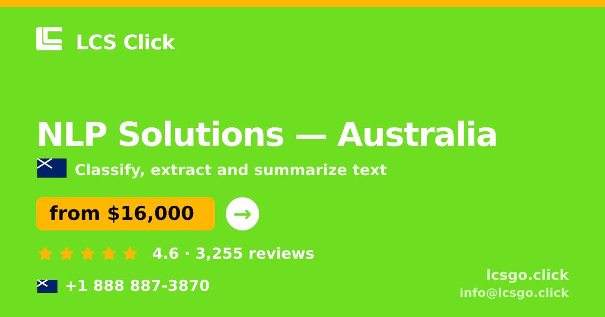 NLP Solutions in Australia — from $16,000, rated 4.6/5 by 3255 clients. LCS Click.