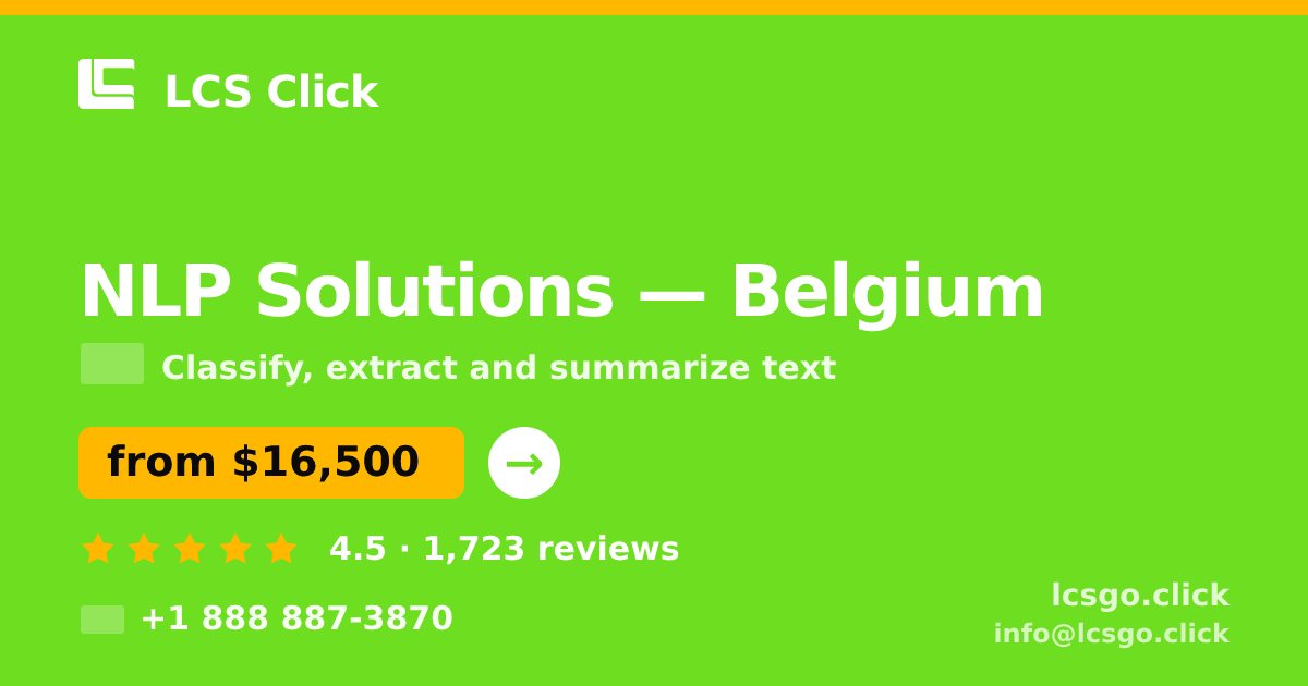 NLP Solutions in Ghent — from $12,500, rated 4.8/5 by 2752 clients. LCS Click.