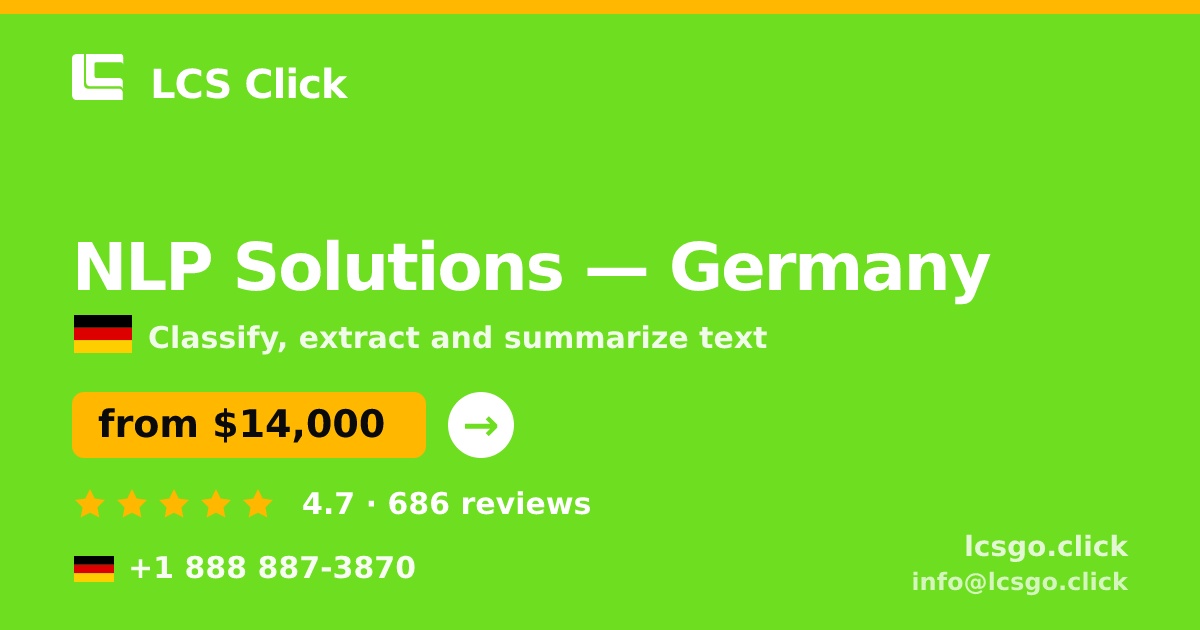 NLP Solutions in Munich — from $15,500, rated 4.9/5 by 2779 clients. LCS Click.