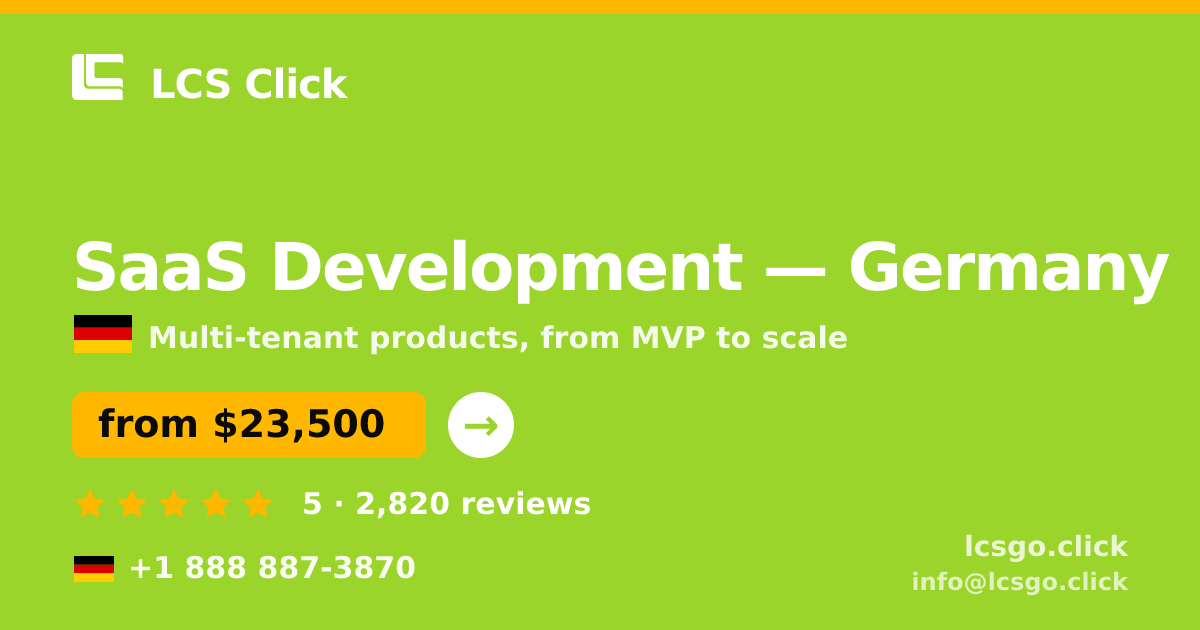 SaaS Development in Munich — from $33,000, rated 4.8/5 by 1878 clients. LCS Click.