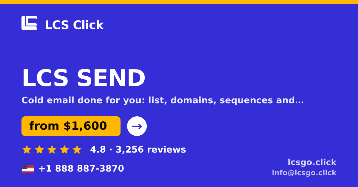LCS SEND in the USA — from $1,600/mo, rated 4.8/5 by 3256 clients. LCS Click.