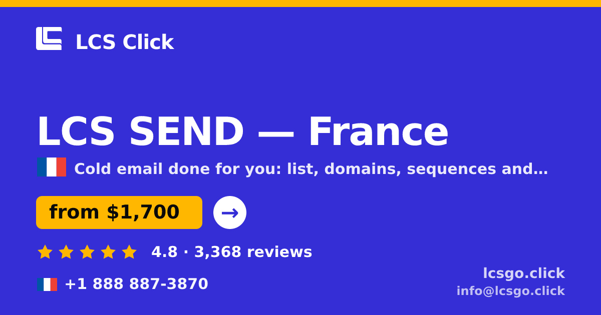 LCS SEND in Lyon — from $1,400/mo, rated 4.8/5 by 2816 clients. LCS Click.