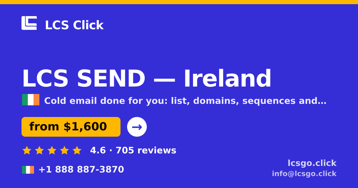 LCS SEND in Cork — from $1,700/mo, rated 4.6/5 by 837 clients. LCS Click.