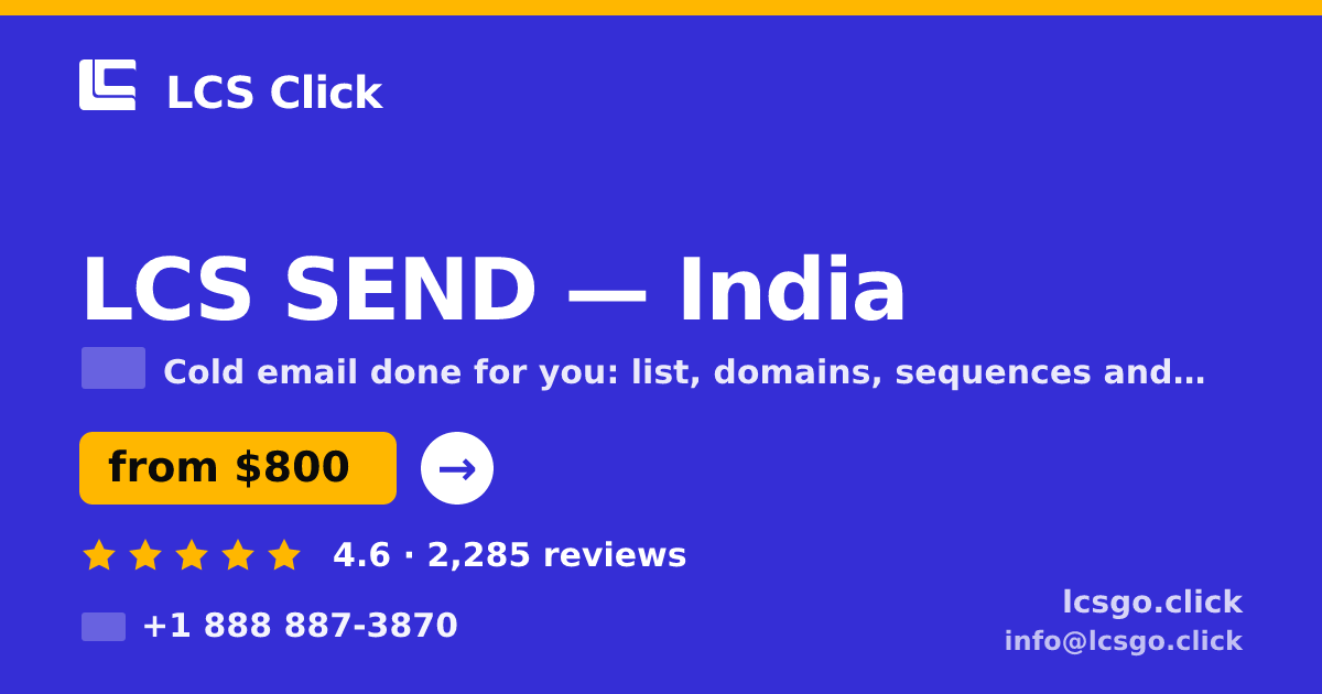 LCS SEND in India — from $800/mo, rated 4.6/5 by 2285 clients. LCS Click.