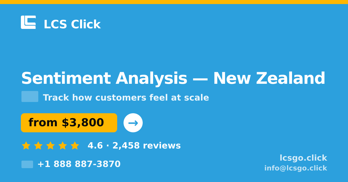 Sentiment Analysis in Christchurch — from $4,300, rated 4.9/5 by 2700 clients. LCS Click.