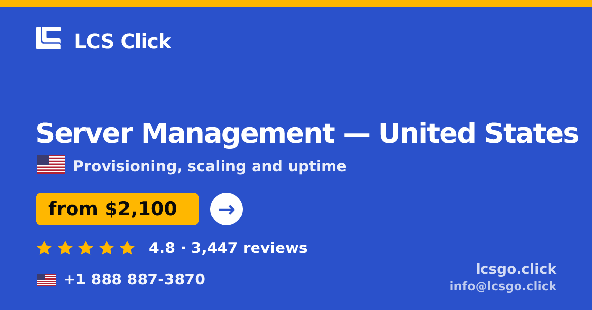 Server Management in Houston — from $2,100/mo, rated 4.6/5 by 1521 clients. LCS Click.