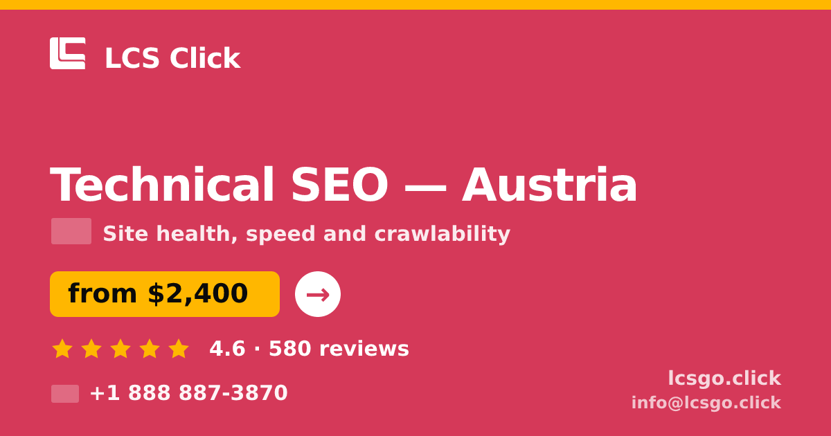 Technical SEO in Graz — from $2,600, rated 4.7/5 by 2194 clients. LCS Click.