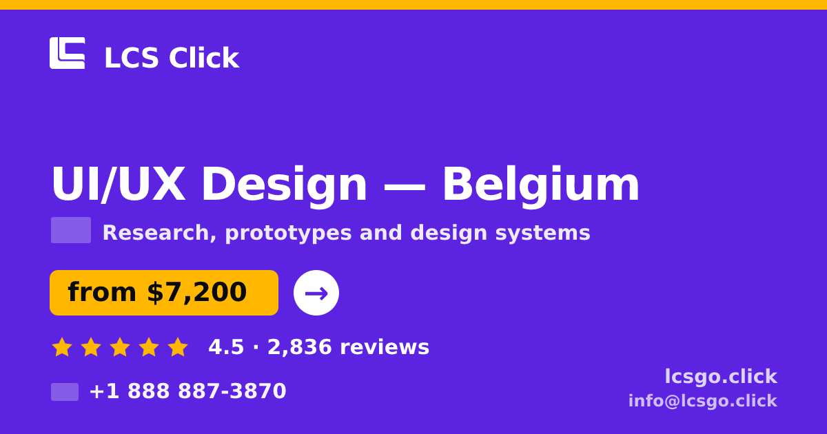 UI/UX Design in Brussels — from $7,200, rated 4.6/5 by 1286 clients. LCS Click.