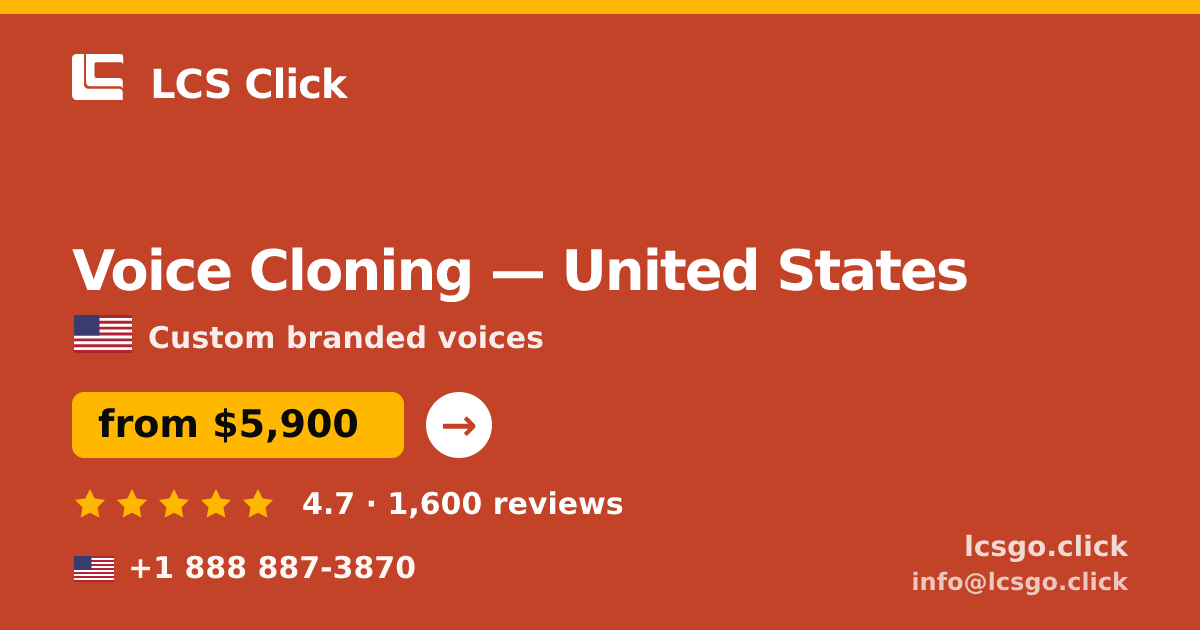 Voice Cloning in San Antonio — from $5,000, rated 4.5/5 by 2879 clients. LCS Click.