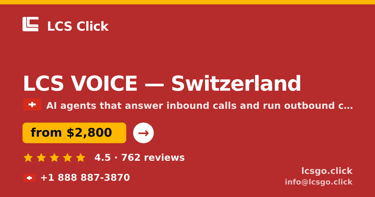 LCS VOICE in Geneva — from $3,900/mo, rated 4.6/5 by 2620 clients. LCS Click.