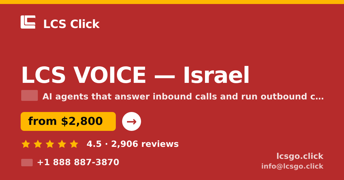 LCS VOICE in Haifa — from $2,900/mo, rated 4.5/5 by 2508 clients. LCS Click.