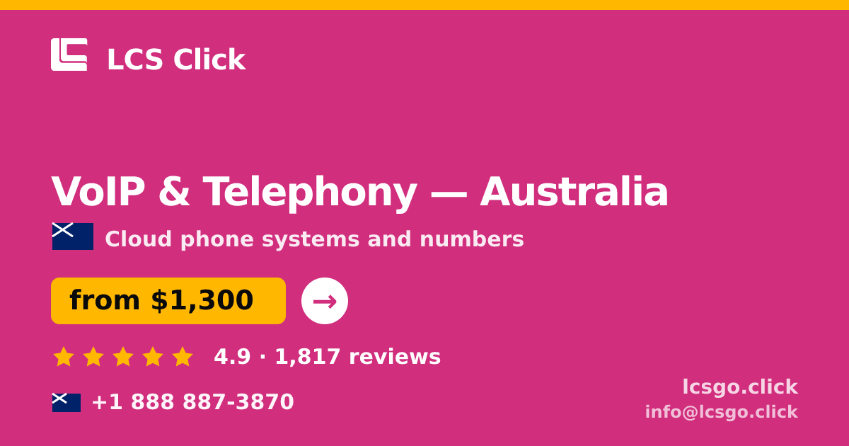 VoIP & Telephony in Perth — from $1,500/mo, rated 4.8/5 by 1561 clients. LCS Click.